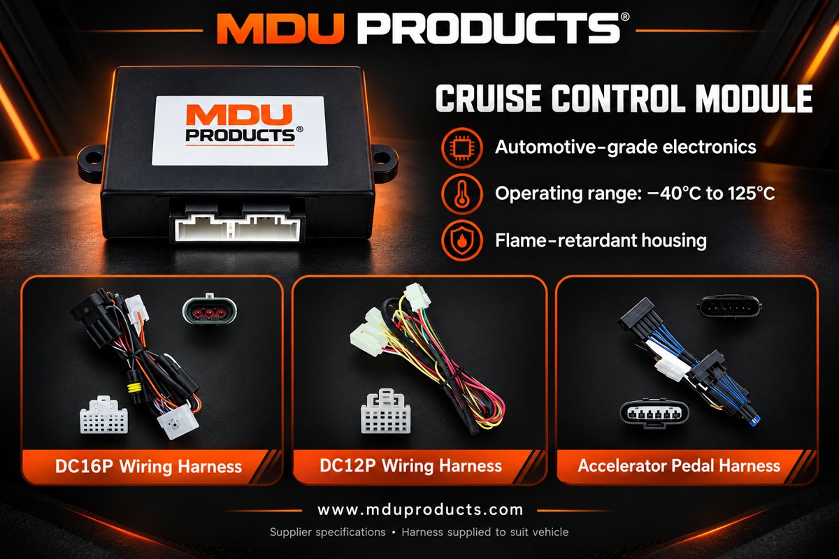 Cruise module and harnesses