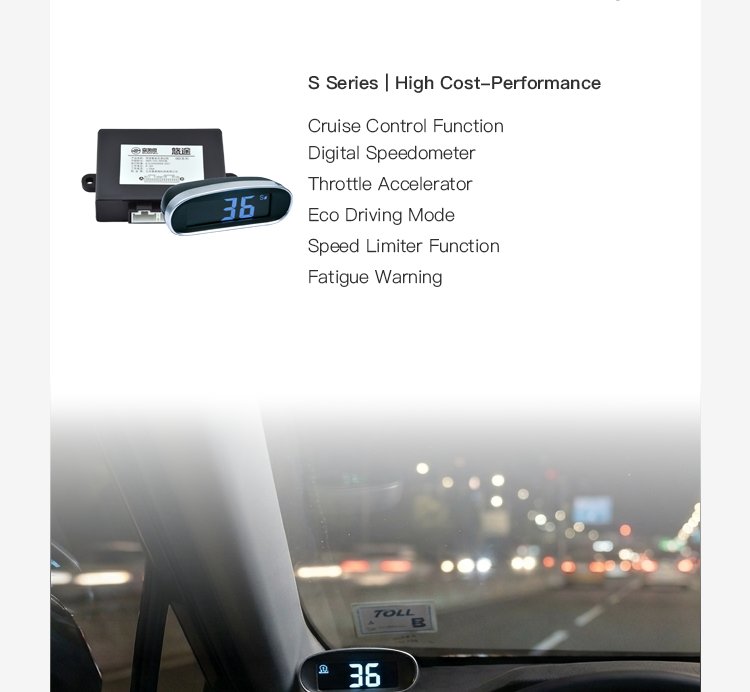 Cruise module and display on the dash