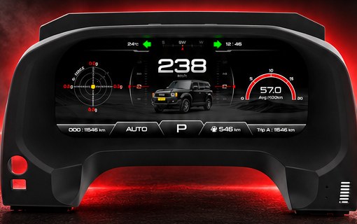 Digital instrument cluster for Prado 150